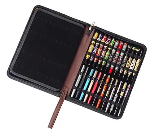 erofa 48 Fountain Pen Case, Rollerball Pen Holder Bag Pouch 33cm (12.99in) | Organizes Pens for Students & Professionals thumbnail 1