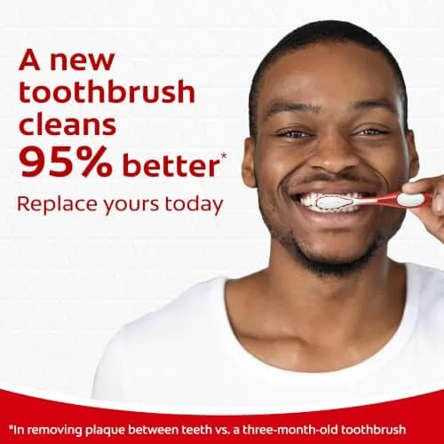 Colgate 360 Advanced Whitening Toothbrush Medium Bristles 2-Pack | Whitens Teeth & Cleans Whole Mouth thumbnail 6