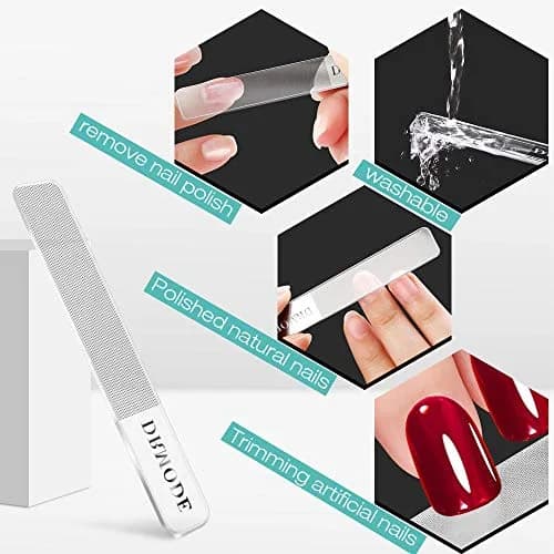 DRMODE Nano Glass Nail File 2PC | Harmless, Reusable & Washable for Natural Nails thumbnail 5