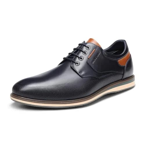 Bruno Marc Men's Casual Dress Business Formal Oxfords,8/Navy,12 | Classic Comfort & Style thumbnail 1