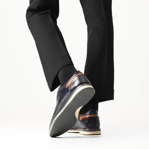Bruno Marc Men's Casual Dress Business Formal Oxfords,8/Navy,12 | Classic Comfort & Style thumbnail 2