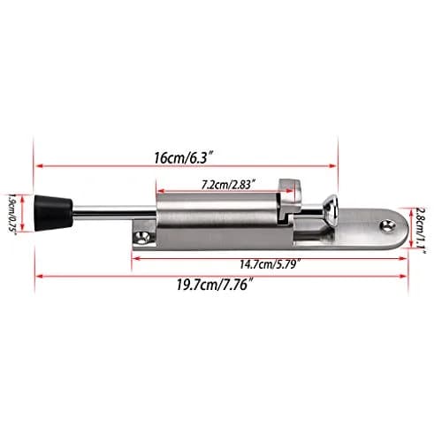 Sumnacon Kickdown Door Stop Silver | Stainless Steel Easy Step Door Stopper with Rubber Foot thumbnail 3