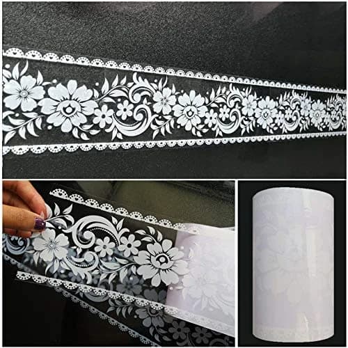 AS sale Floral Lace Wallpaper Border 10m x 10cm | Self-Adhesive, Waterproof, Easy Install thumbnail 1