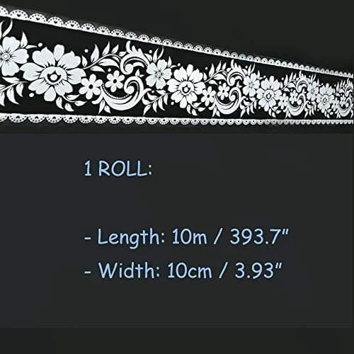 AS sale Floral Lace Wallpaper Border 10m x 10cm | Self-Adhesive, Waterproof, Easy Install thumbnail 5