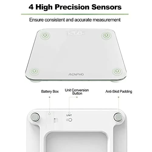 RENPHO Digital Bathroom Scale for Body Weight, 180kg (400lb) | Accurate Readings thumbnail 4