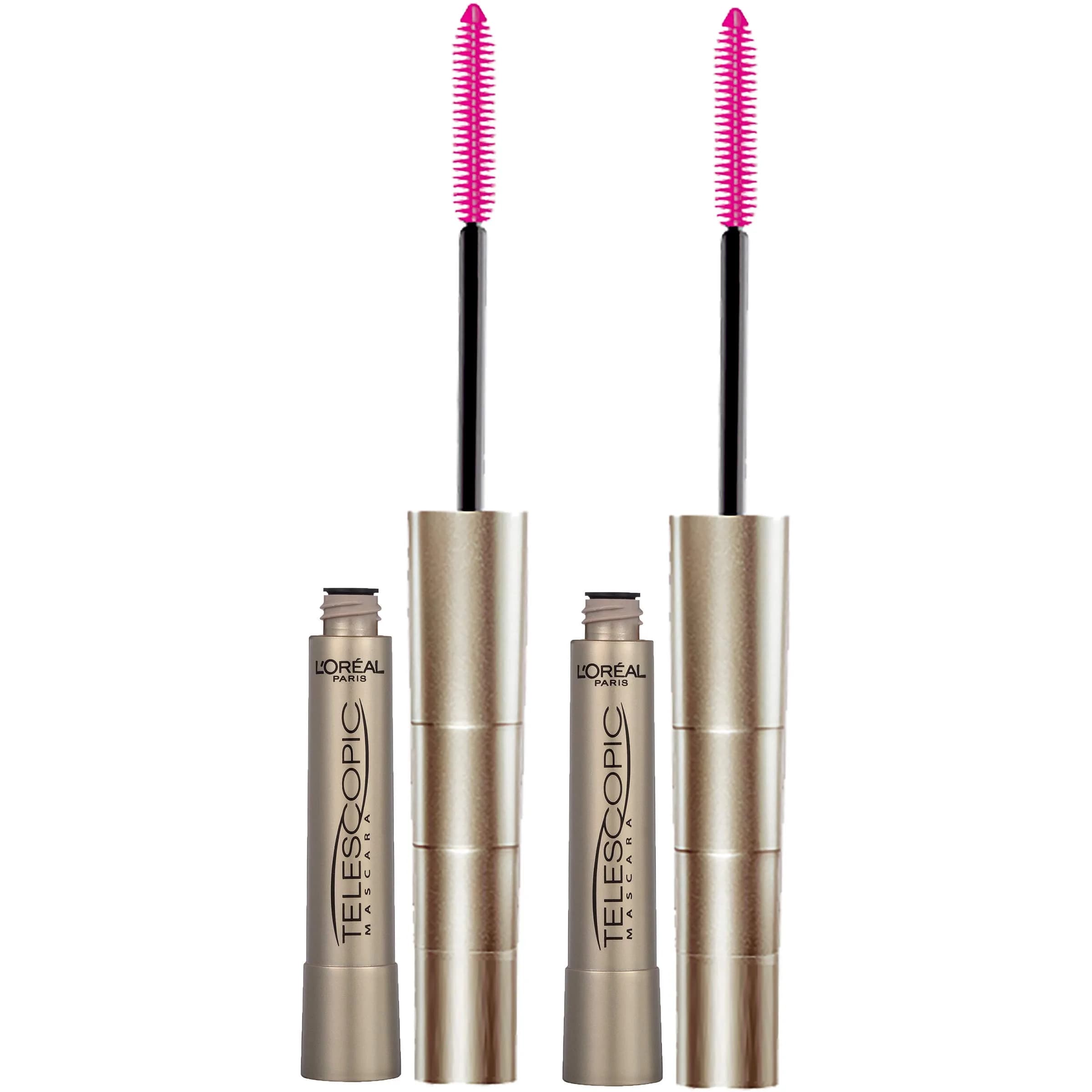 L'Oreal Paris Telescopic Original Waterproof Mascara Black 8ml (0.27 Fl Oz) | Lengthens Lashes Up to 60% — Washable Blackest Black
