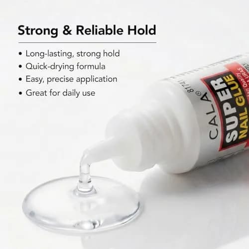 CALA Super Nail Glue Professional Quick Dry Adhesive 4 x 0.10 Fl Oz (0.4 Fl Oz Total) | Salon Quality Strong Hold for Natural Nail Repair thumbnail 2