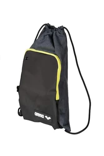 ARENA Team Sack Drawstring Swim Bag, Grey Melange | Water-Resistant & Backpack-Convertible thumbnail 1