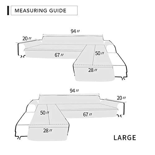 Easy-Going Reversible L-Shape Sectional Couch Cover, Large, Brown/Brown | Protects & Refreshes Your Sofa thumbnail 5