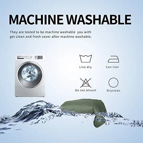 Easy-Going Reversible L-Shape Sectional Couch Cover, Small, Greyish Green | Water-Resistant & Pet-Proof thumbnail 7