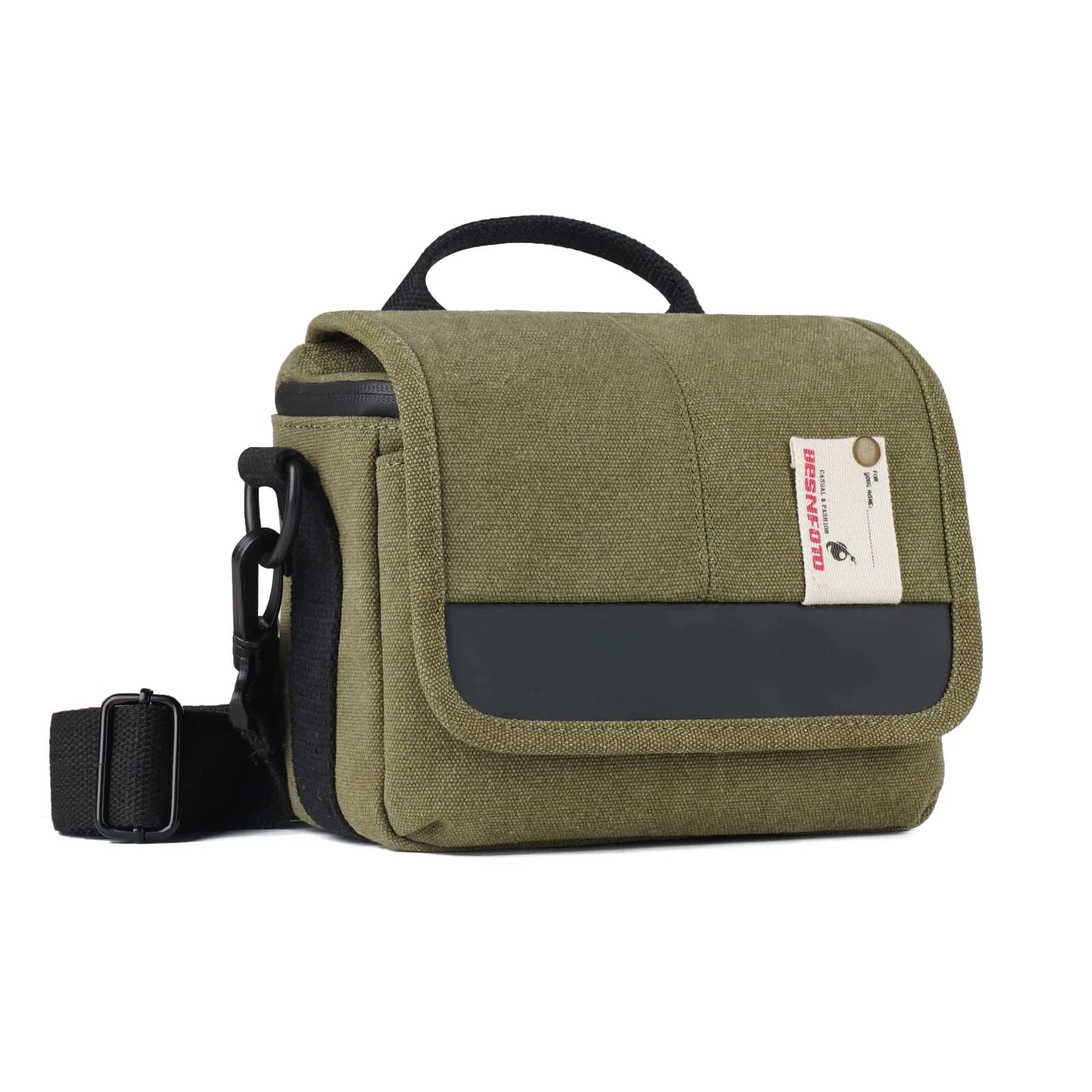 Besnfoto Camera Shoulder Bag Small 3.5L (8.27 x 4.72 x 6.7 inches) | Retro Canvas & PU Leather Crossbody for Mirrorless Cameras - main product image