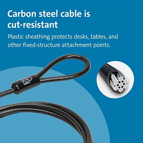 Kensington N17 Combination Laptop Lock | 1.8m (6ft) Carbon Steel Cable, 10,000 Combinations thumbnail 5