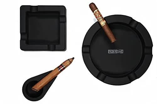 FairleeCove Cigar Ashtray for Large Gauge Cigars | Unbreakable Silicone, Wide Shelf, Indoor Outdoor Use thumbnail 7