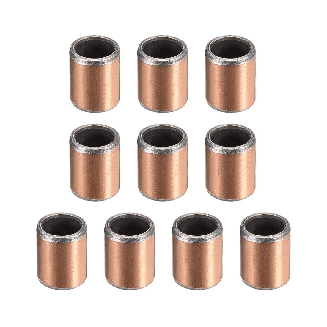 uxcell Sleeve Bearing 8mm Bore x 10mm OD x 15mm Length Plain Bearings Wrapped Oilless Bushings 10pcs — 6x8x10mm