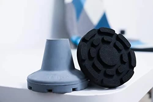 KMINA All Terrain Crutch Tips 7/8 Inch (2.22 cm) - Pack of 2 | Non-Slip Rubber with Steel Ring thumbnail 6