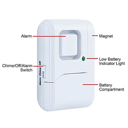 UltraPro Personal Security Window and Door Alarm 5 Pack | 120dB Wireless Chime & Siren thumbnail 3