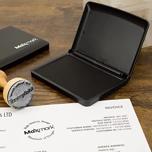 MaxMark Large Premium Light Blue Ink Stamp Pad 17.5cm x 15.9cm (3.5" x 6.25") | Thousands of Crisp Impressions thumbnail 5