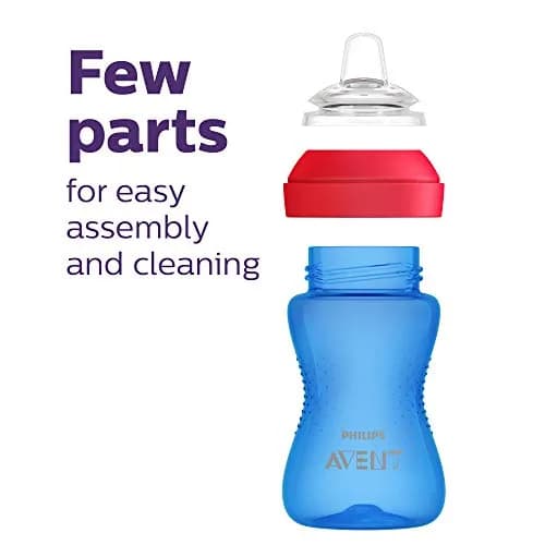 Philips Avent My Grippy Spout Sippy Cup, Soft Spout, 296ml (10 oz), 2-Pack | Leak-Proof & BPA-Free Toddler Cup thumbnail 5