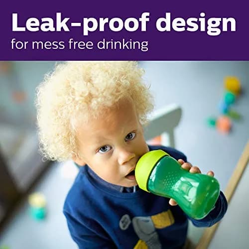 Philips Avent My Grippy Spout Sippy Cup, Soft Spout, 296ml (10 oz), 2-Pack | Leak-Proof & BPA-Free Toddler Cup thumbnail 2
