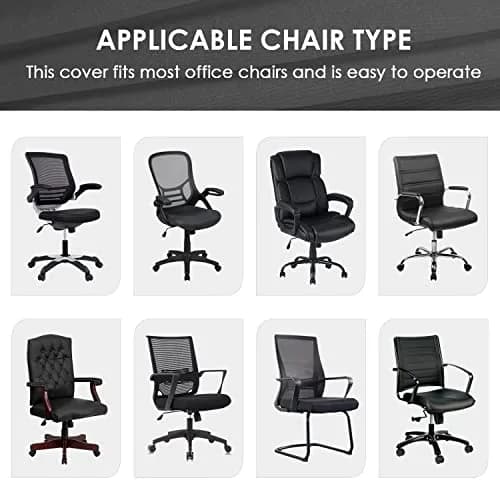 SARAFLORA Burgundy Large Office Chair Cover | Stretch Fit, Removable, Washable Protector (1 Piece) thumbnail 8