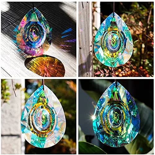 H&D HYALINE & DORA 89mm/3.5in Hanging Chandelier Crystals Prism Rainbow Sun Catcher thumbnail 4