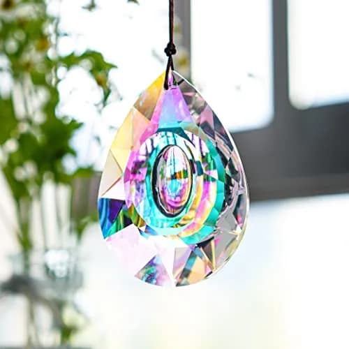 H&D HYALINE & DORA 89mm/3.5in Hanging Chandelier Crystals Prism Rainbow Sun Catcher thumbnail 3