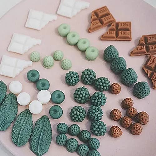HiParty 3D Mini Silicone Fondant Molds Set | Realistic Berries for Cake & Cupcake Decor (2.3x3.1cm Strawberry) thumbnail 6