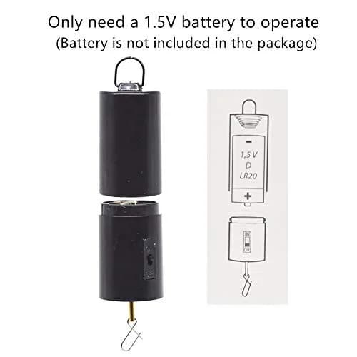 FENELY Black Battery Operated Wind Spinner Motor for Hanging Displays | 1.8 kg (4 lb) Capacity thumbnail 3