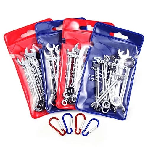 SPEEDWOX Mini Handle Wrench Set, 40 Pcs (20 SAE + 20 Metric) | High Carbon Steel with Chrome Finish thumbnail 1