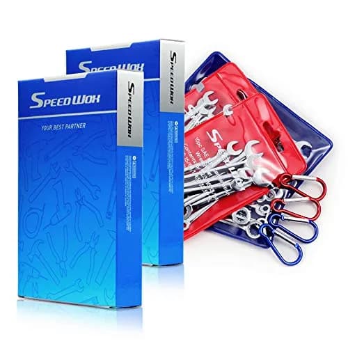 SPEEDWOX Mini Handle Wrench Set, 40 Pcs (20 SAE + 20 Metric) | High Carbon Steel with Chrome Finish thumbnail 7