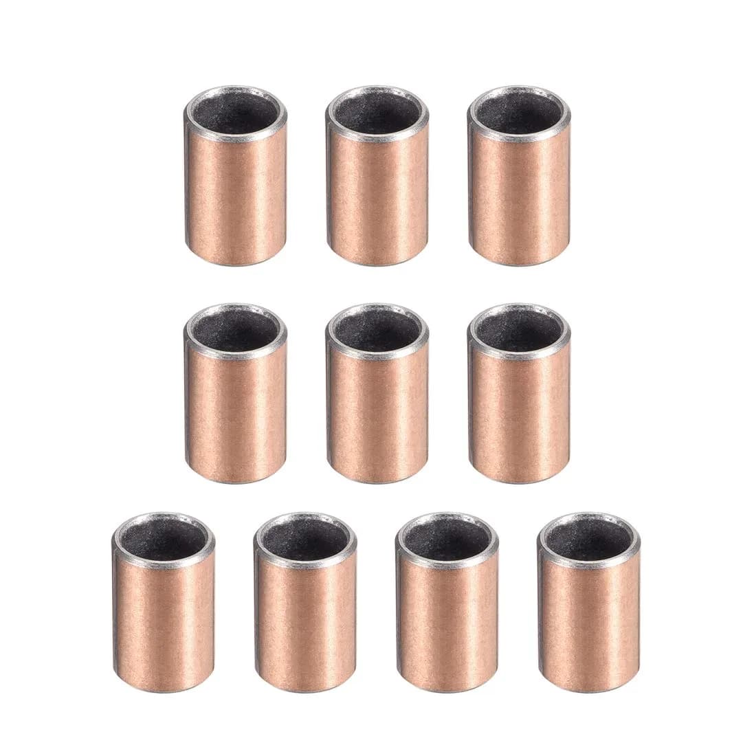 uxcell Sleeve Bearing 8mm Bore x 10mm OD x 15mm Length Plain Bearings Wrapped Oilless Bushings 10pcs - main product image