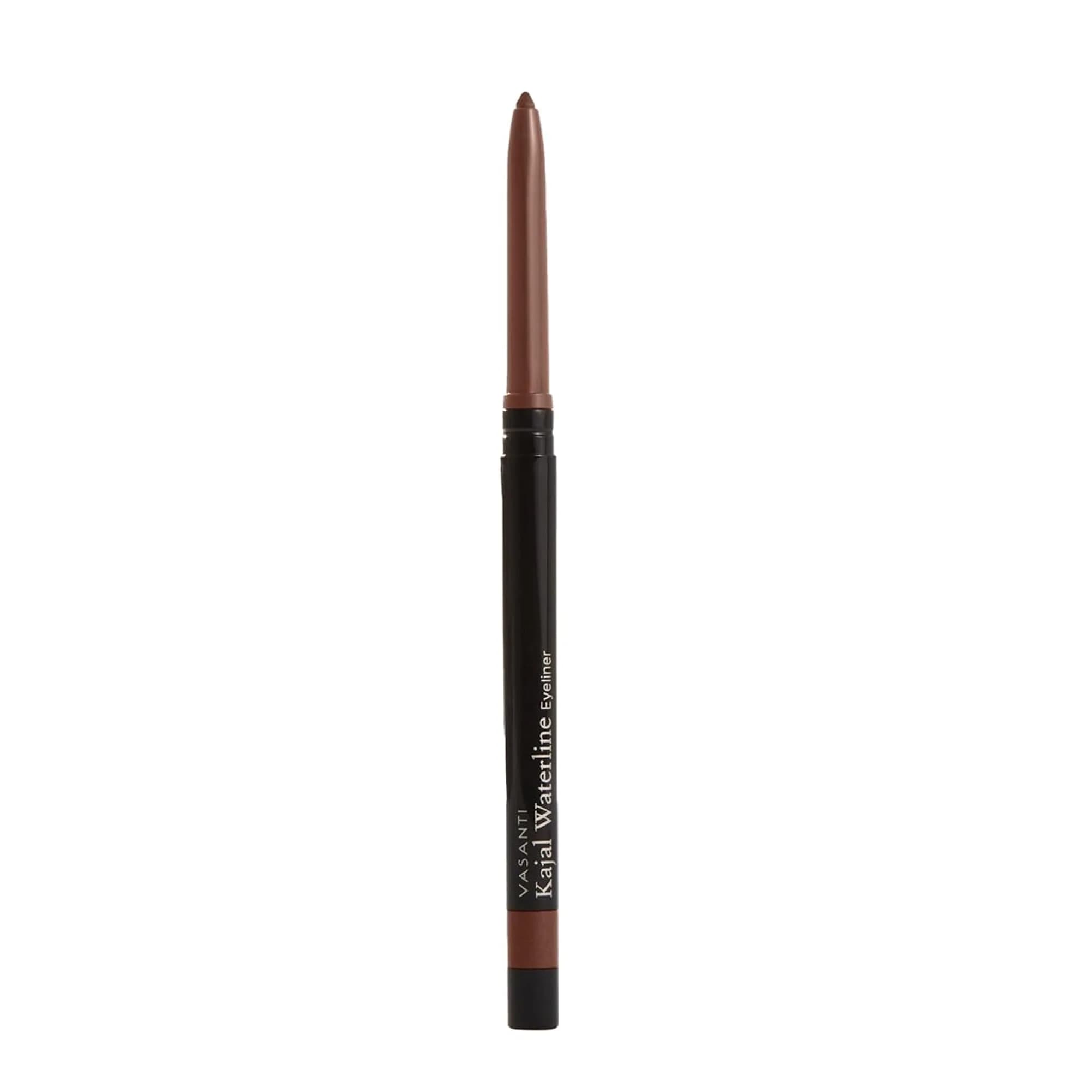 VASANTI Kajal Waterline Eyeliner Intense Black | Long-Lasting, Blendable Eye Liner Pencil for Sensitive Eyes (0.02 lbs) — Hazel Brown