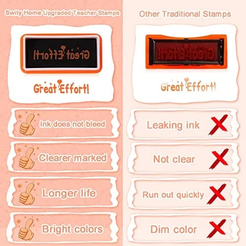 Swity Home Self-Inking Teacher Stamp Set 8 Pcs | Mess-Free Classroom Motivation thumbnail 4
