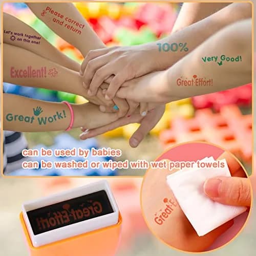Swity Home Self-Inking Teacher Stamp Set 8 Pcs | Mess-Free Classroom Motivation thumbnail 6