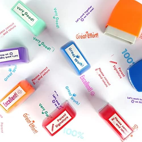 Swity Home Self-Inking Teacher Stamp Set 8 Pcs | Mess-Free Classroom Motivation thumbnail 7