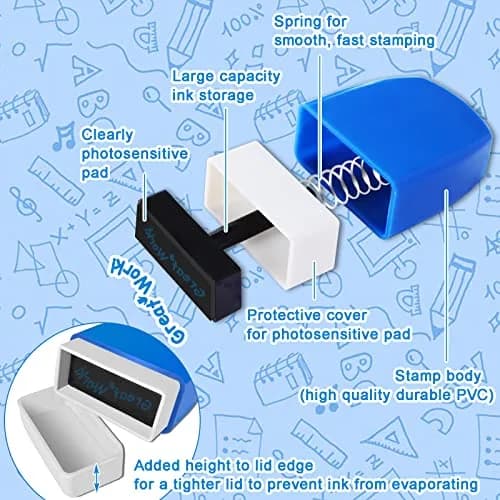 Swity Home Self-Inking Teacher Stamp Set 8 Pcs | Mess-Free Classroom Motivation thumbnail 3