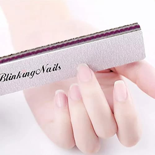 BlinkingNails 80/100 Grit Nail Files 10-Pack | Professional Double-Sided Washable Emery Boards for Natural Nails thumbnail 3