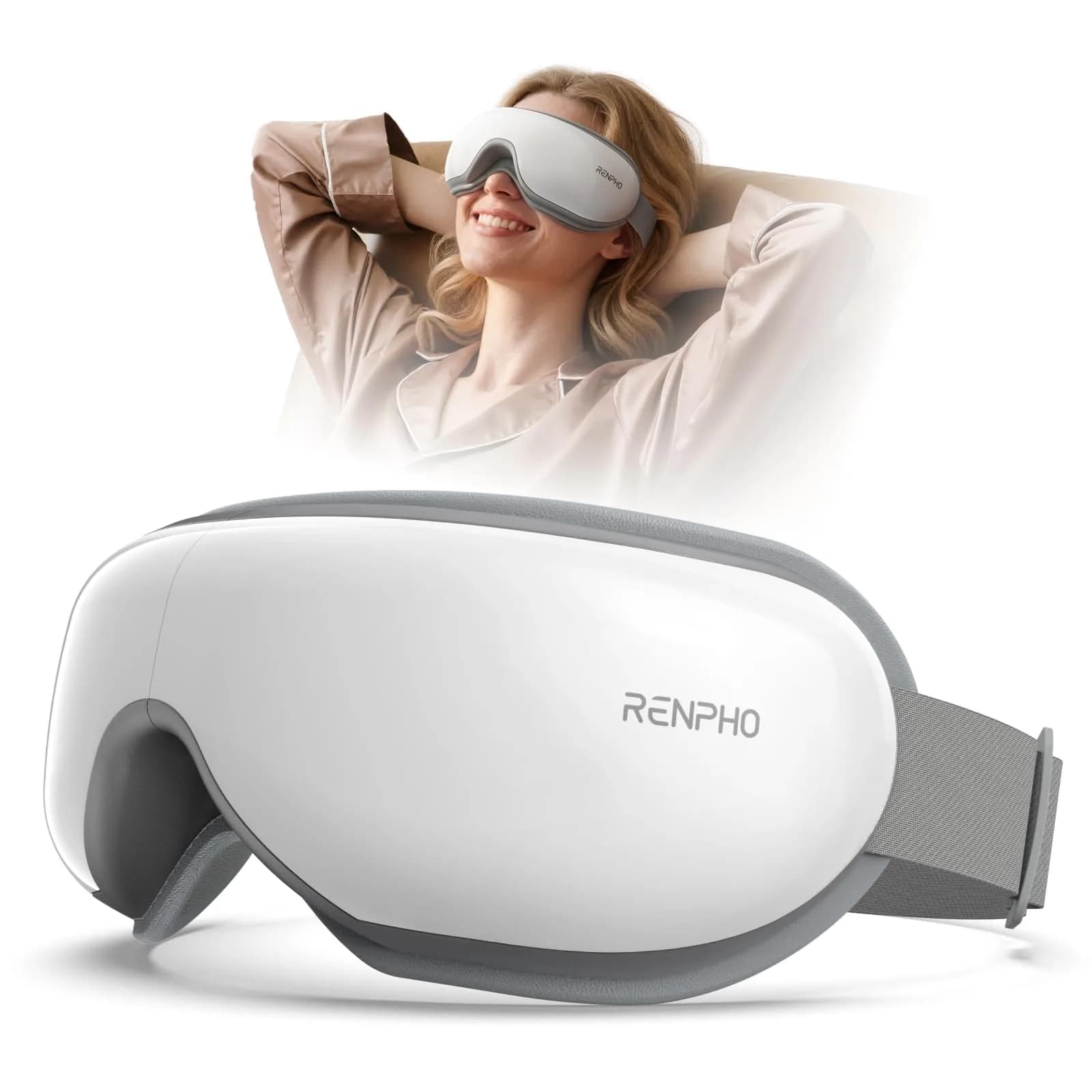 RENPHO Eyeris 1 Eye Massager with Heat | Heated Eye Mask for Relaxation & Migraine Relief - main product image