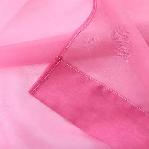 HUTO Pink Curtain Ombre Sheer Curtain for Girls Bedroom | Gradient Window Panel 52"W x 95"L thumbnail 6