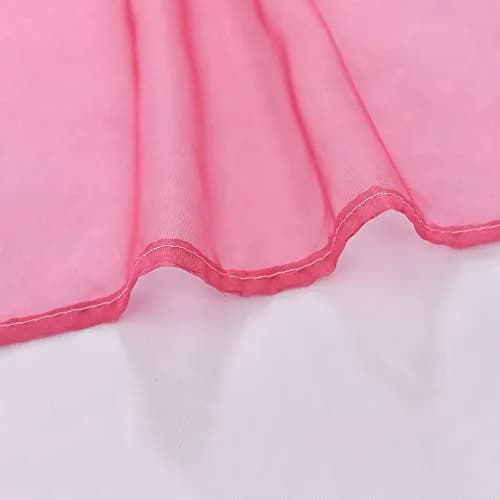 HUTO Pink Curtain Ombre Sheer Curtain for Girls Bedroom | Gradient Window Panel 52"W x 95"L thumbnail 7