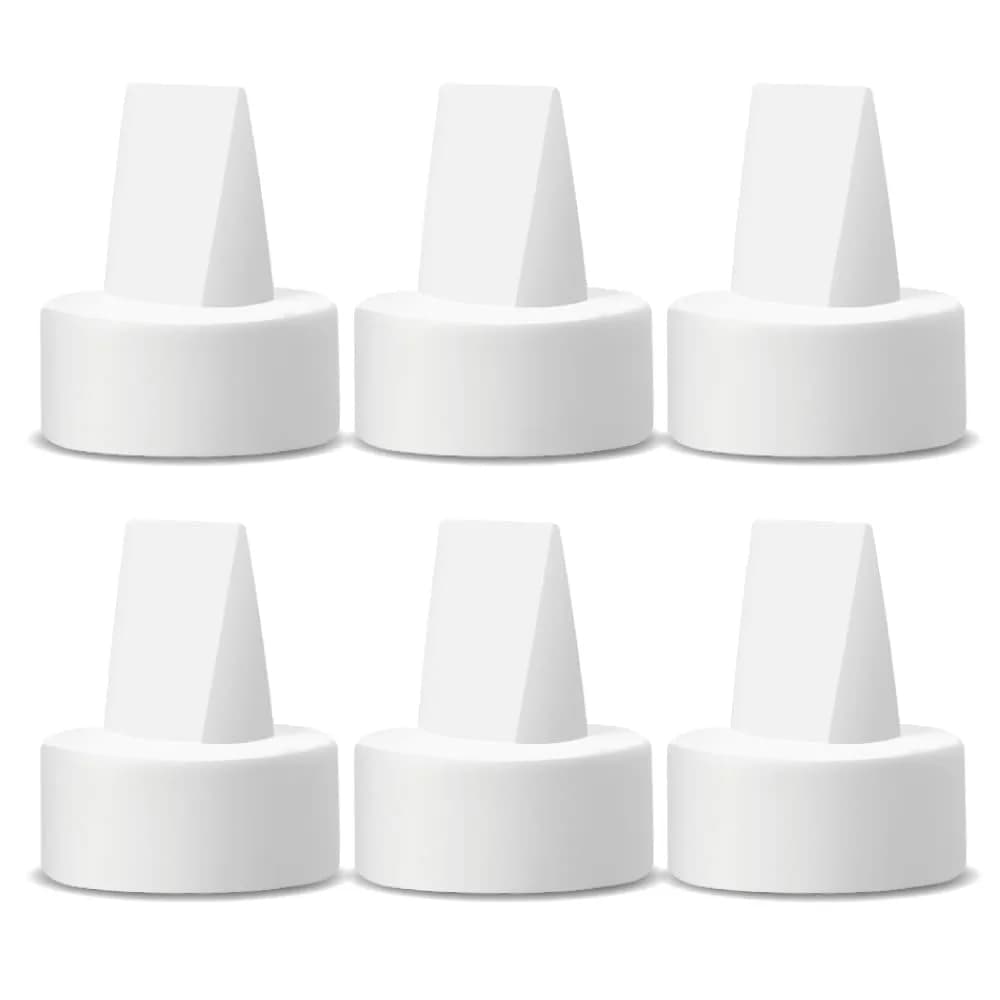Maymom Duckbill Valves for Spectra S1/S2/9+ 6ct White | BPA-Free Silicone for Consistent Suction - main product image