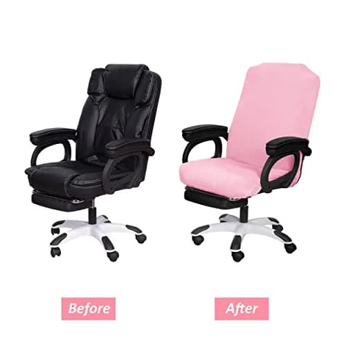 SARAFLORA Office Chair Cover- Large, Pink | Removable, Washable Protector for Office & Study thumbnail 6