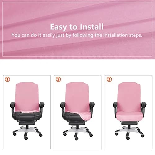 SARAFLORA Office Chair Cover- Large, Pink | Removable, Washable Protector for Office & Study thumbnail 7