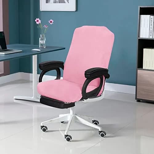 SARAFLORA Office Chair Cover- Large, Pink | Removable, Washable Protector for Office & Study thumbnail 4