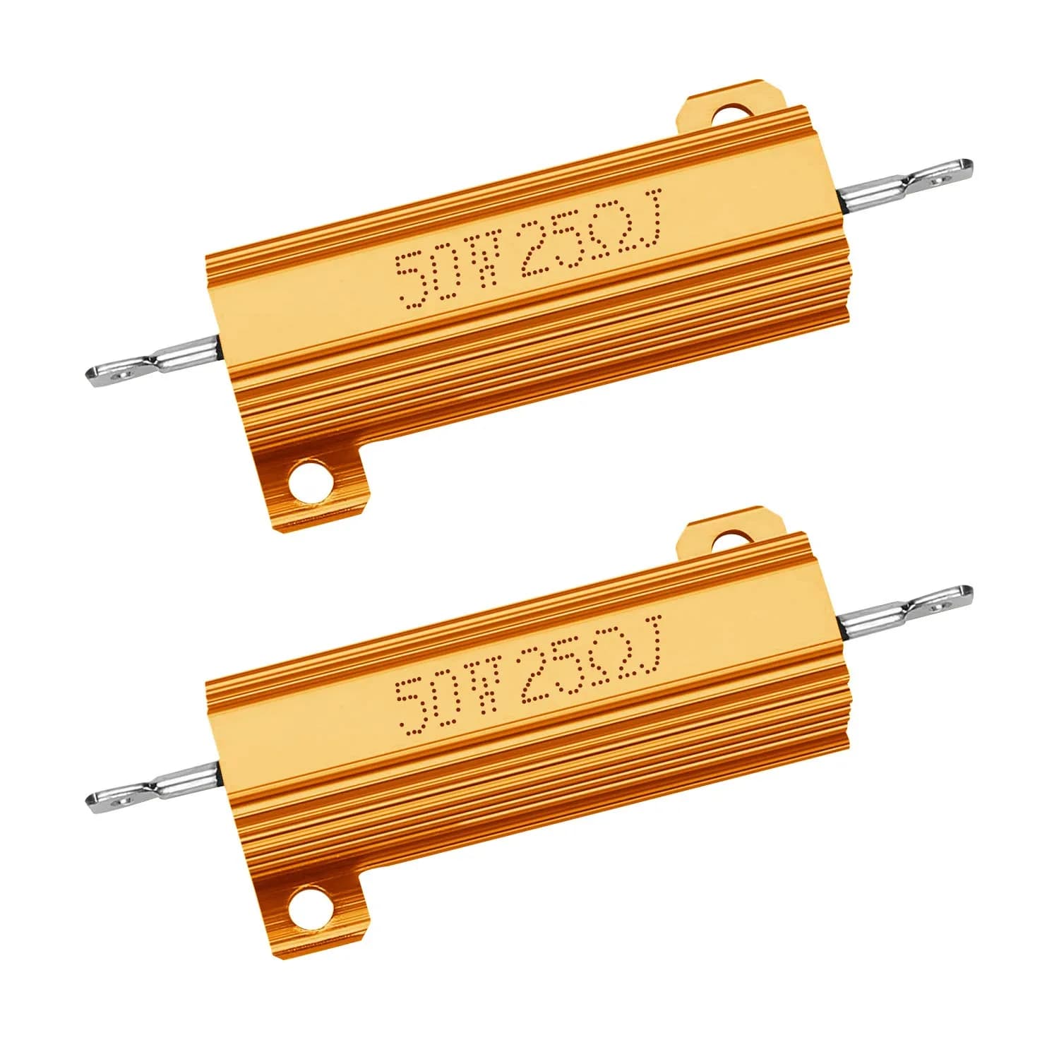TiToeKi 50W 25 Ohm Aluminum Case Wirewound Resistor Compatible with Nest Hello & Ring Doorbell | Aluminum Heat Dissipation (105 characters) - main product image