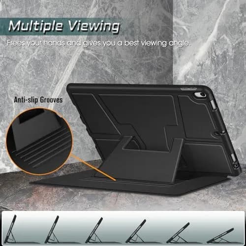 Fintie Magnetic Stand Case for iPad Air 3rd Gen & iPad Pro 10.5" 2017 | Black PU Leather Folio with 6-Angle Stand & Pencil Holder thumbnail 5