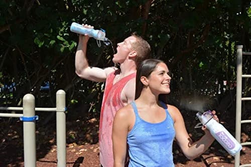 O2COOL Mist N Sip 20 oz Insulated Plastic Sports Bottle | Misting & Drinking with Cool Design thumbnail 7