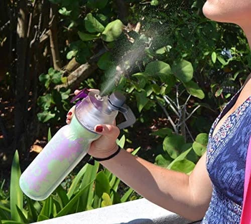 O2COOL Mist N Sip 20 oz Insulated Plastic Sports Bottle | Misting & Drinking with Cool Design thumbnail 8