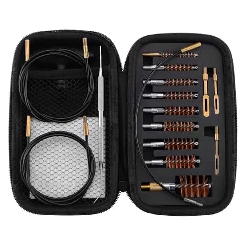BOOSTEADY Gun Cleaning Kit .17 .22/.223/5.56MM .243 .280 .30 .357/9MM .40 .45 12GA | Multi-Caliber Bore Brushes & Coated Cables thumbnail 1