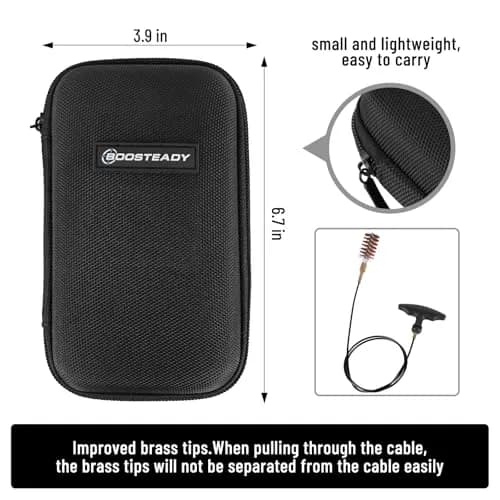 BOOSTEADY Gun Cleaning Kit .17 .22/.223/5.56MM .243 .280 .30 .357/9MM .40 .45 12GA | Multi-Caliber Bore Brushes & Coated Cables thumbnail 6